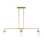 Anders 4-Light Linear Pendant in Satin Brass