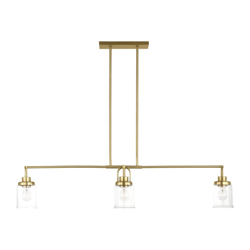 Anders 4-Light Linear Pendant in Satin Brass