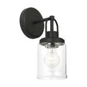 Anders Small Bath Sconce in Midnight Black