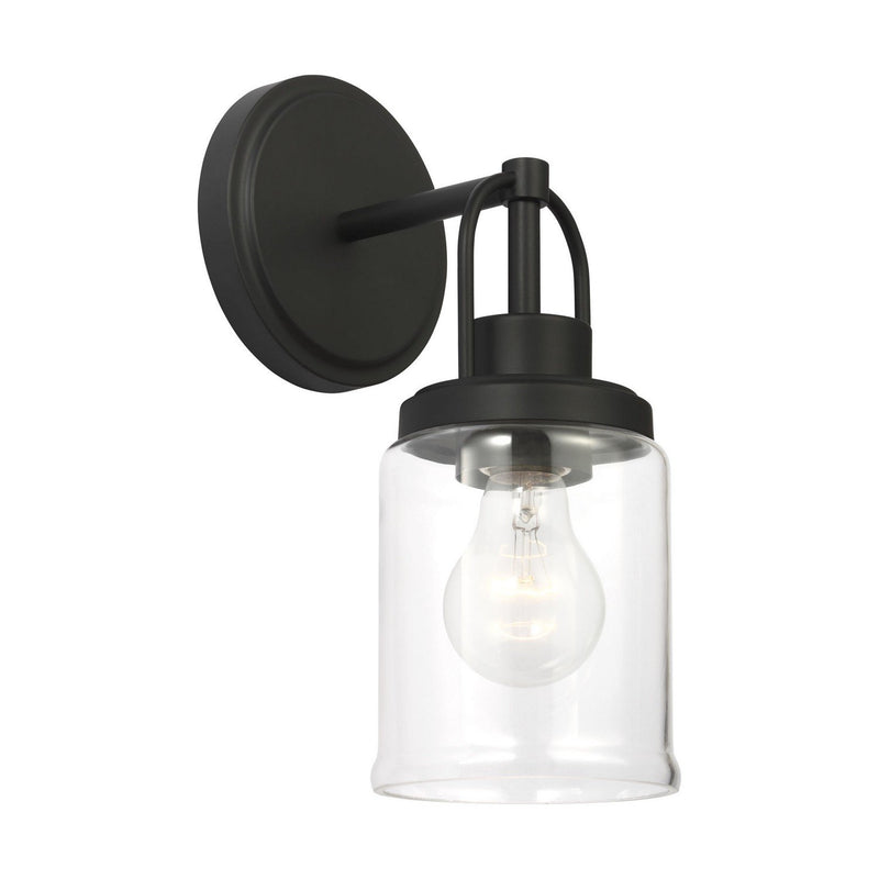 Anders Small Bath Sconce in Midnight Black