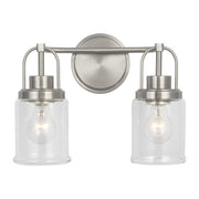 Anders 2-Light Medium Bath Vanity Light in Brushed Nickel