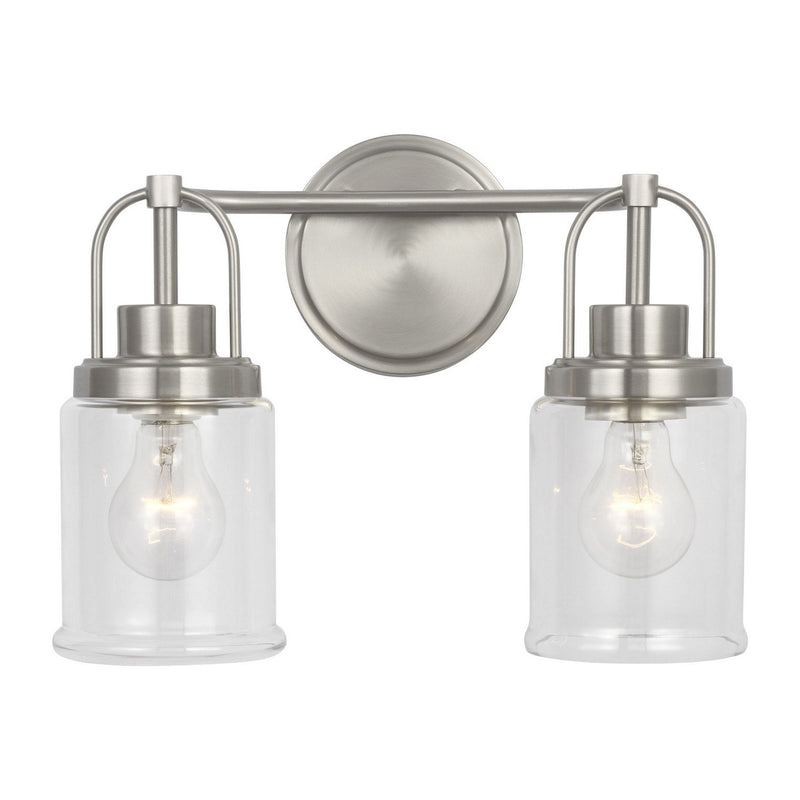 Anders 2-Light Medium Bath Vanity Light in Brushed Nickel