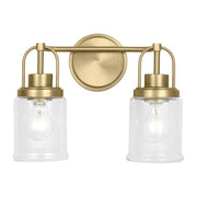 Anders 2-Light Medium Bath Vanity Light in Satin Brass