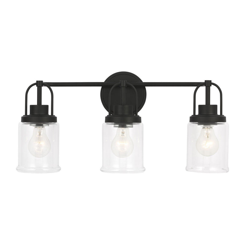 Anders 3-Light Large Bath Vanity Light in Midnight Black