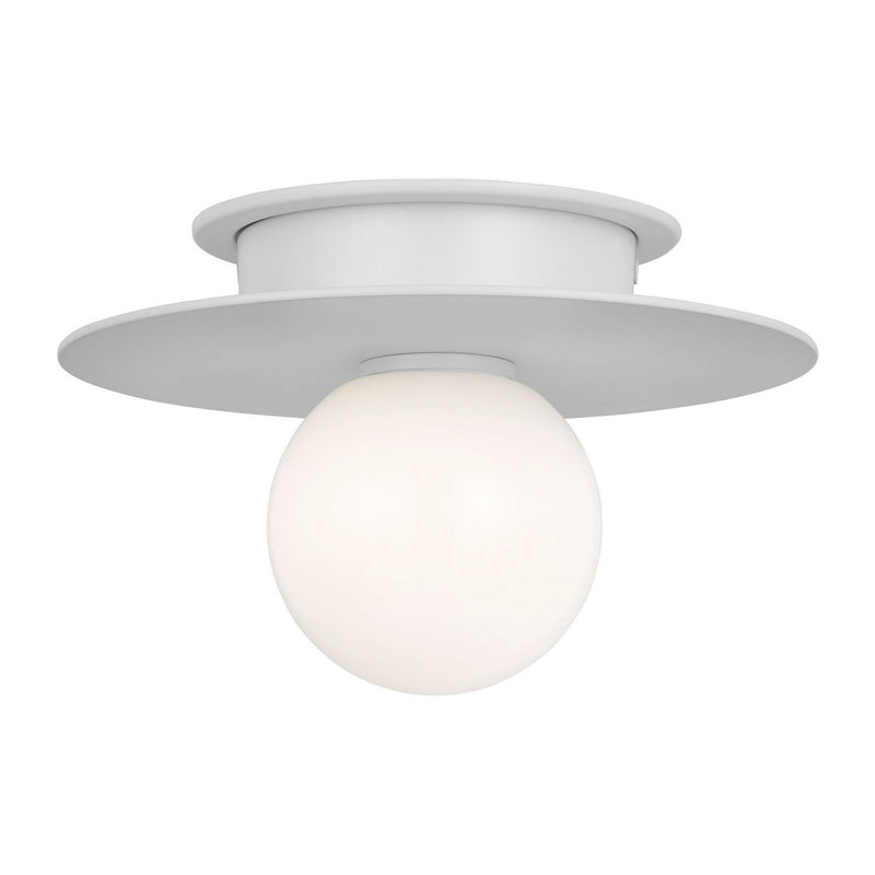 Nodes Small Flush Mount in Matte White
