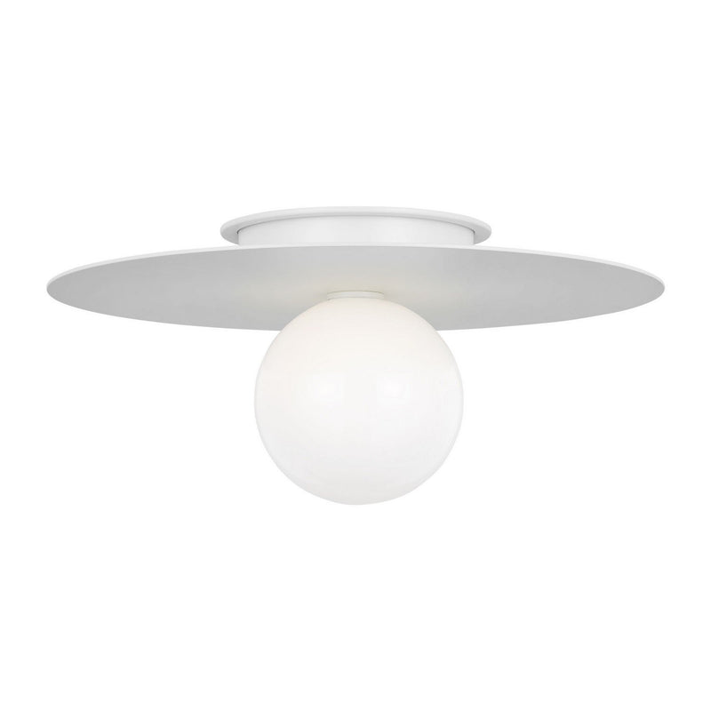 Nodes Large Flush Mount in Matte White