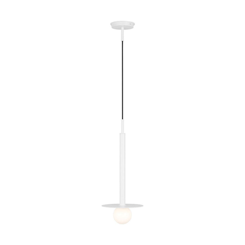 Nodes Short Pendant in Matte White