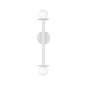 Nodes 2-Light Wall Sconce in Matte White