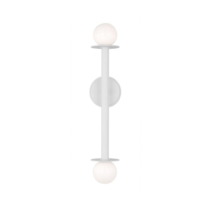 Nodes 2-Light Wall Sconce in Matte White