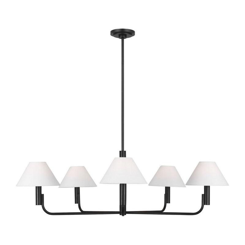 Colfax 5-Light Large Chandelier in Aged Iron