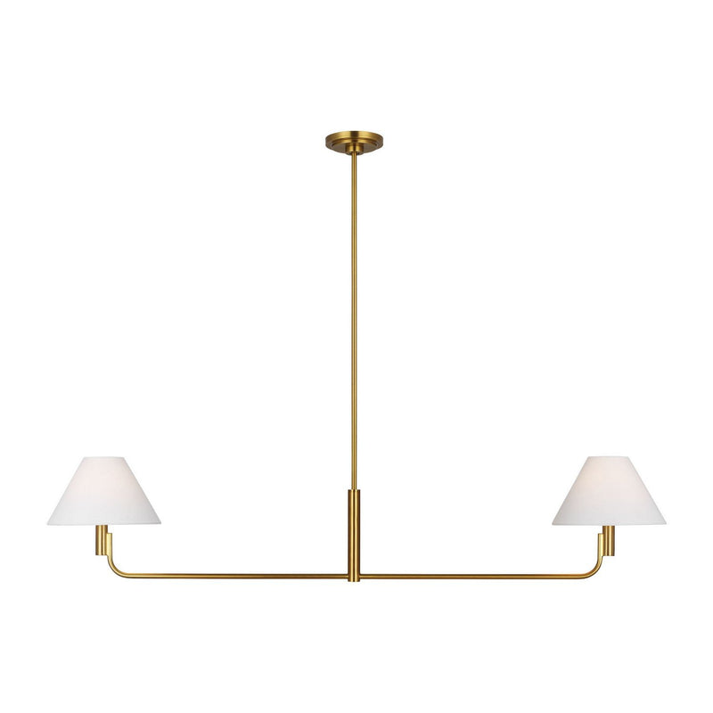 Colfax 2-Light Medium Linear Pendant in Burnished Brass