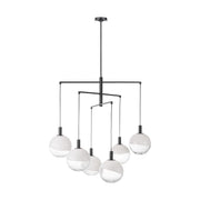 Torian Extra Large 6-Light Chandelier in Aged Iron
