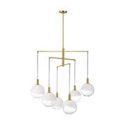 Torian Extra Large 6-Light Chandelier in Burnished Brass