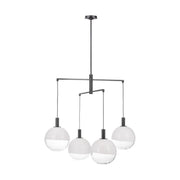 Torian Large 4-Light Chandelier in Aged Iron