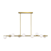 Altair 9-Light Large Linear Pendant in Burnished Brass