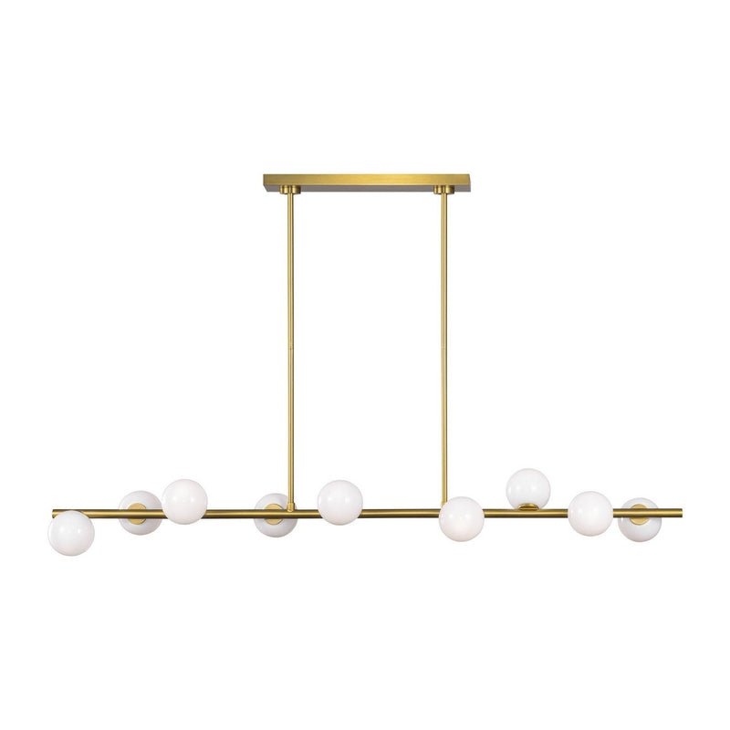 Altair 9-Light Large Linear Pendant in Burnished Brass