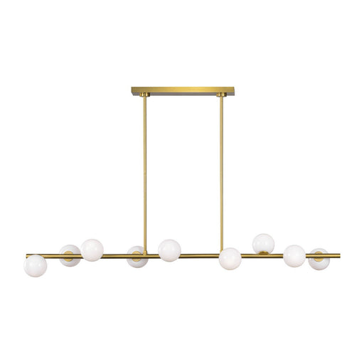 Altair 9-Light Large Linear Pendant in Burnished Brass