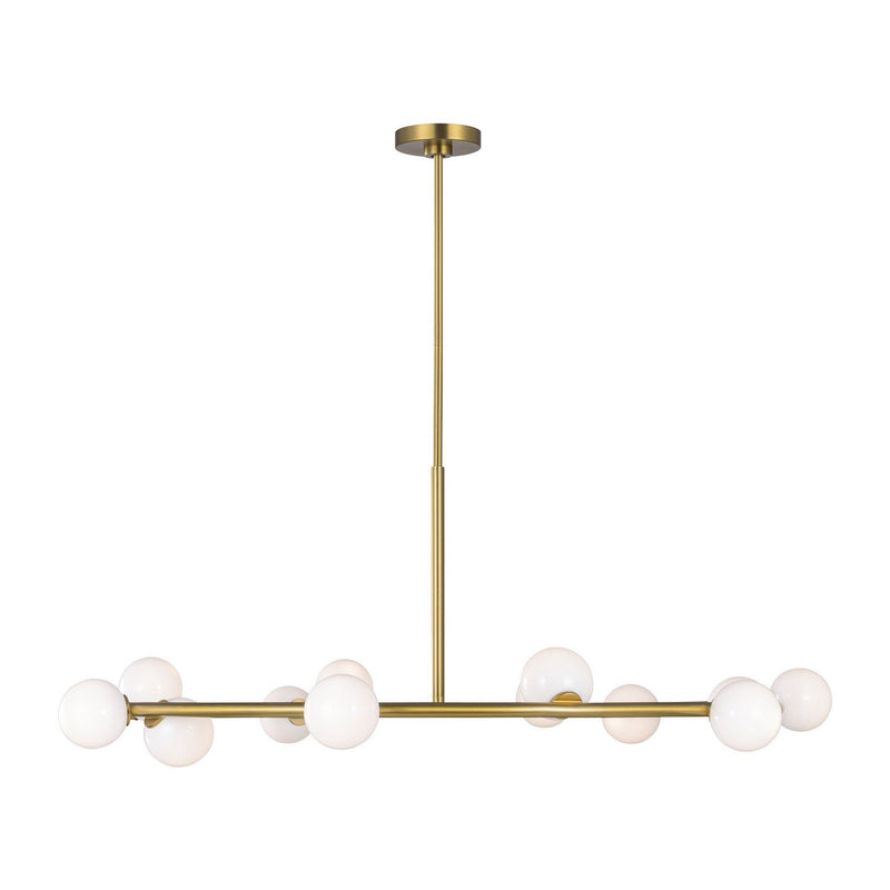 Altair 12-Light Extra Large Chandelier in Burnished Brass