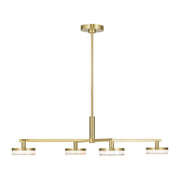 Khan Extra Large 4-Light Chandelier in Burnished Brass