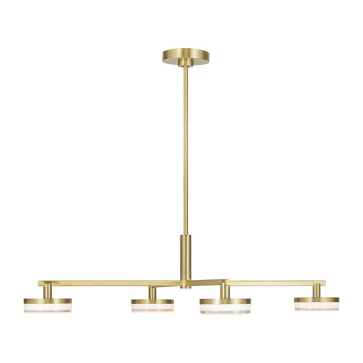 Khan Extra Large 4-Light Chandelier in Burnished Brass