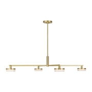 Khan Large 4-Light Chandelier in Burnished Brass
