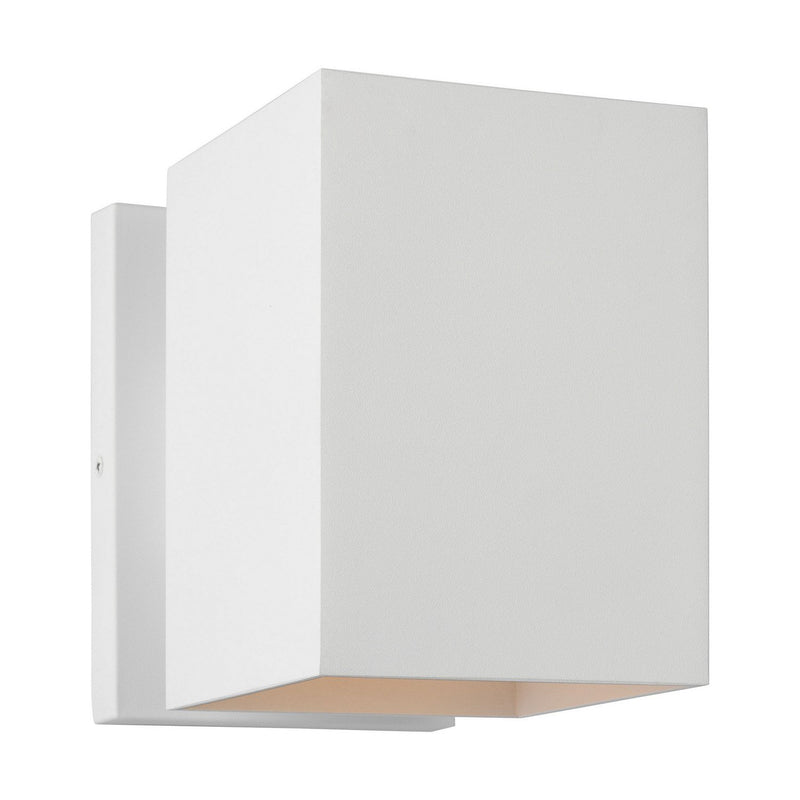 Pohl StoneStrong Small Outdoor Wall Lantern in Outdoor Textured White