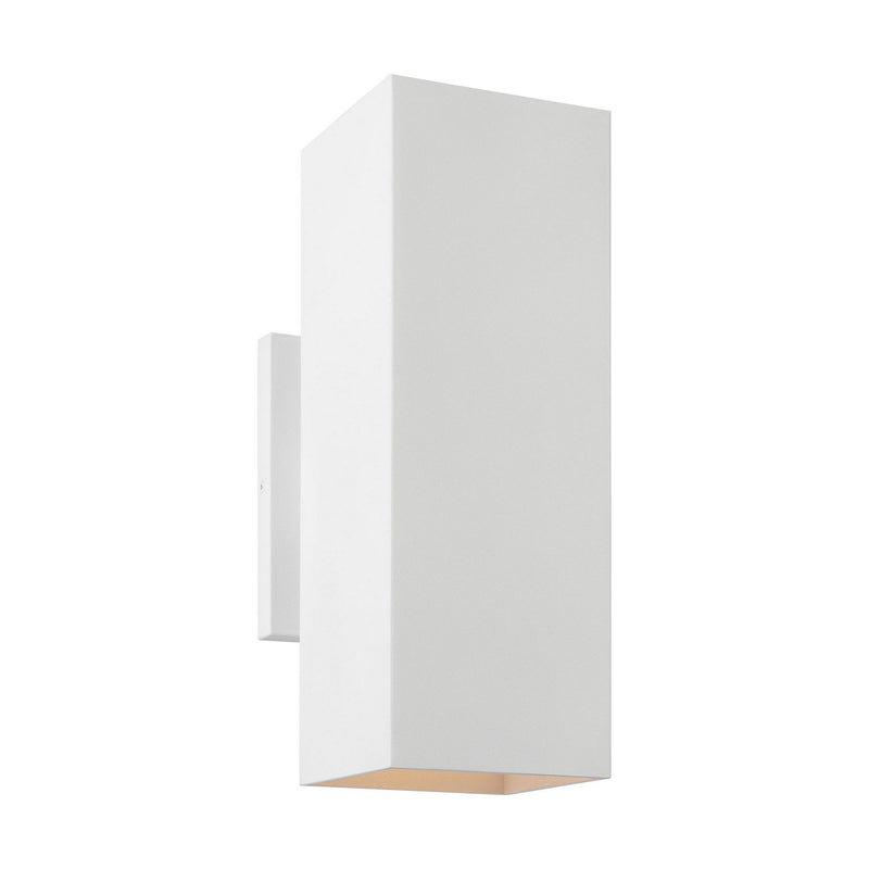 Pohl StoneStrong Medium 2-Light Outdoor Wall Lantern in Outdoor Textured White