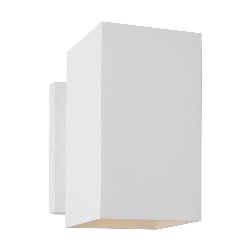 Pohl StoneStrong Medium Outdoor Wall Lantern in Outdoor Textured White