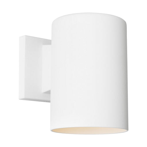 Cylinder StoneStrong 5" Down Outdoor Wall Sconce in Outdoor Textured White