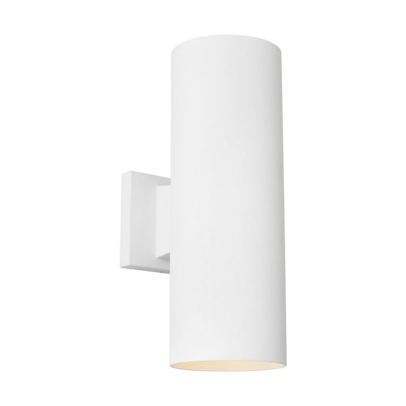 Cylinder StoneStrong 5" Up/Down Outdoor Wall Sconce in Outdoor Textured White