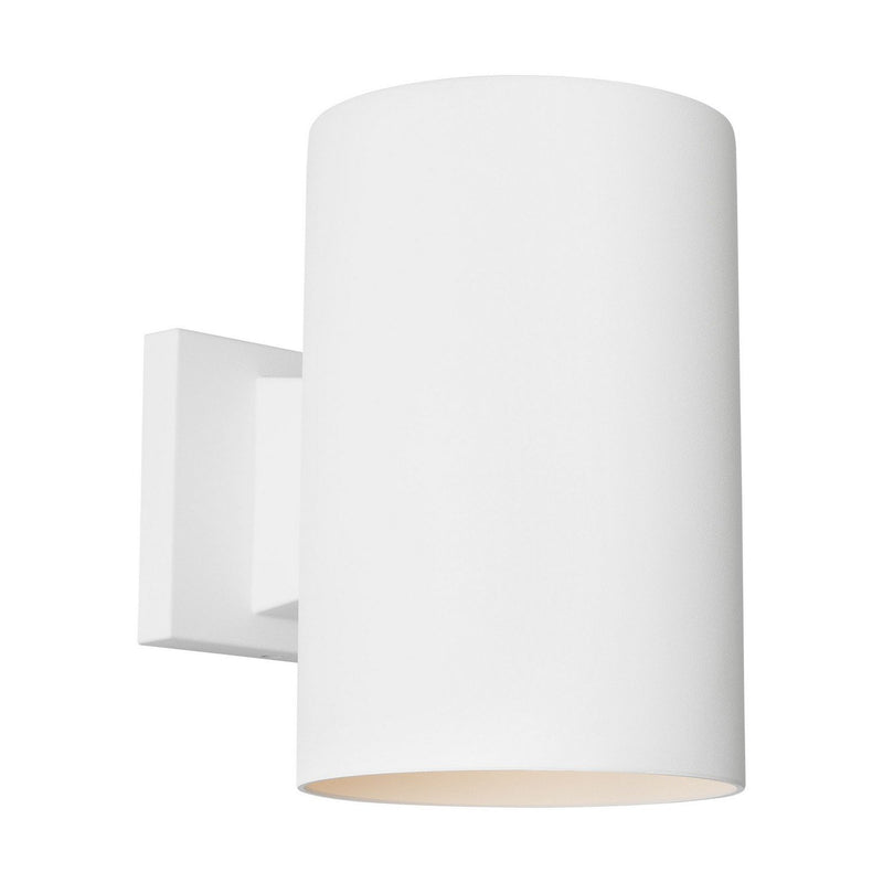 Cylinder StoneStrong 6" Down Outdoor Wall Sconce in Outdoor Textured White