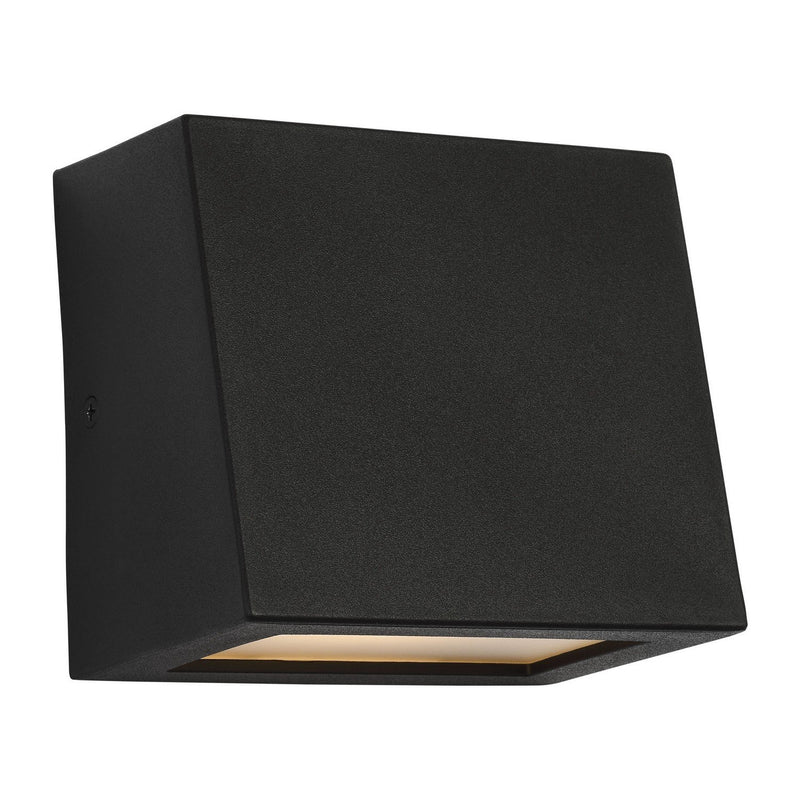 Kakudo StoneStrong Small Outdoor Wall Sconce in Textured Black