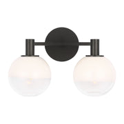 Torian 2-Light Bath Vanity Light in Aged Iron