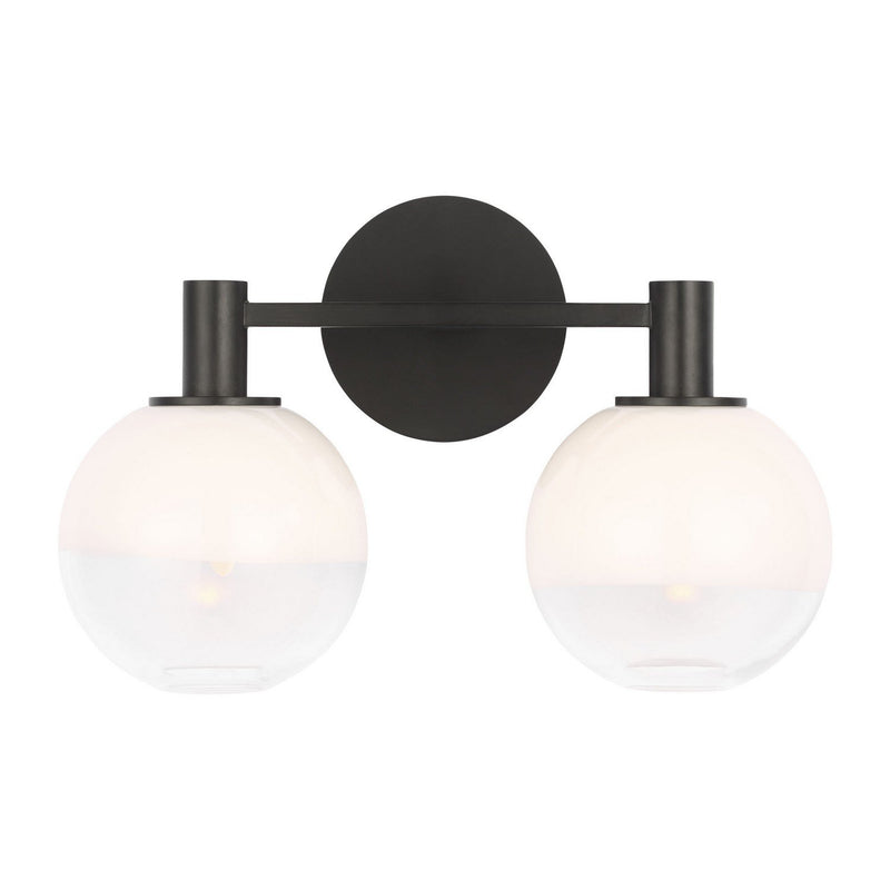 Torian 2-Light Bath Vanity Light in Aged Iron