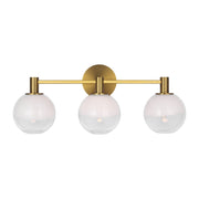 Torian 3-Light Bath Vanity Light in Burnished Brass
