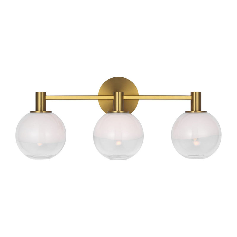 Torian 3-Light Bath Vanity Light in Burnished Brass