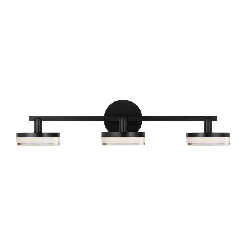 Khan 3-Light Bath Vanity Light in Aged Iron