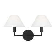 Colfax 2-Light Medium Bath Vanity Light in Aged Iron