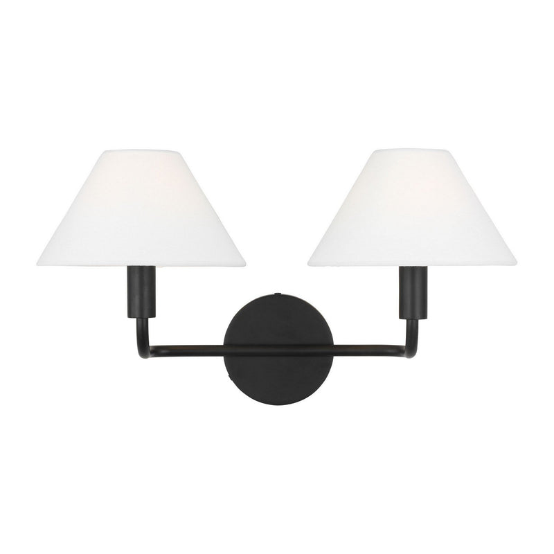 Colfax 2-Light Medium Bath Vanity Light in Aged Iron