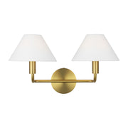 Colfax 2-Light Medium Bath Vanity Light in Burnished Brass