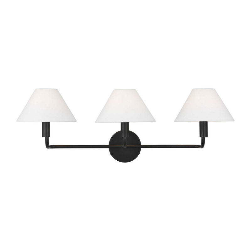Colfax 3-Light Large Bath Vanity Light in Aged Iron