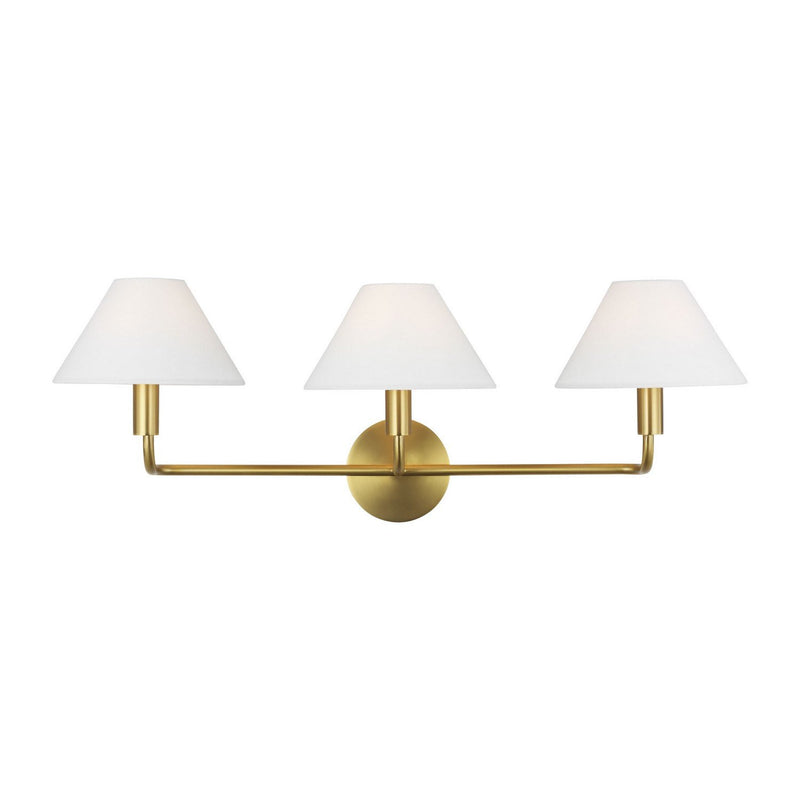 Colfax 3-Light Large Bath Vanity Light in Burnished Brass