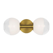 Torian Linear 2-Light Bath Vanity Light in Burnished Brass