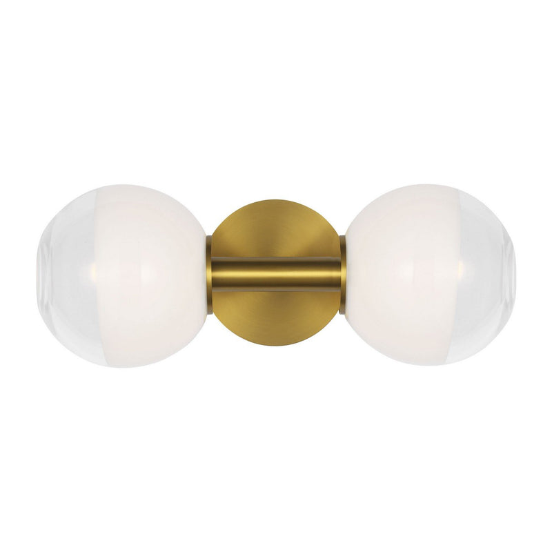 Torian Linear 2-Light Bath Vanity Light in Burnished Brass