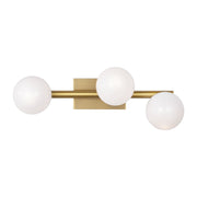Altair 3-Light Small Bath Vanity Light in Burnished Brass