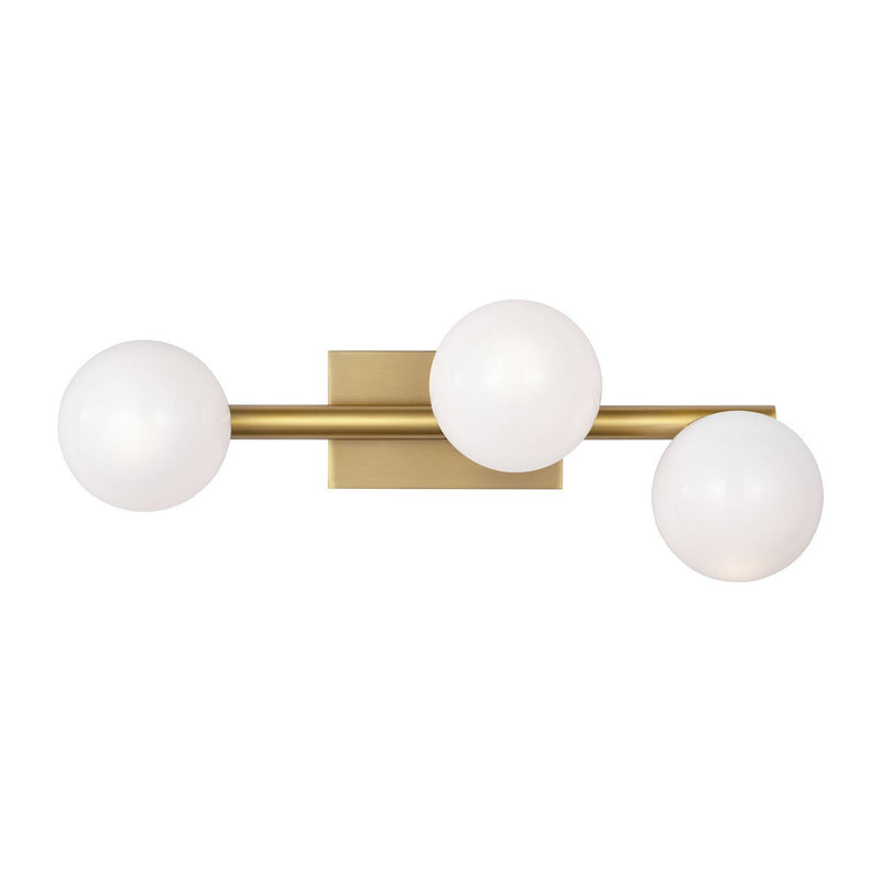 Altair 3-Light Small Bath Vanity Light in Burnished Brass