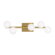 Altair 5-Light Medium Bath Vanity Light in Burnished Brass