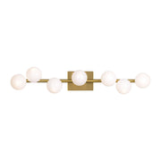 Altair 7-Light Large Bath Vanity Light in Burnished Brass