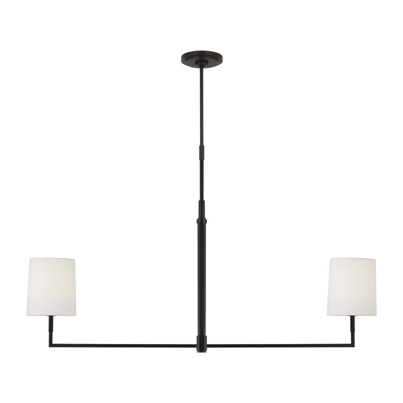Danica 2-Light Large Linear Pendant in Aged Iron