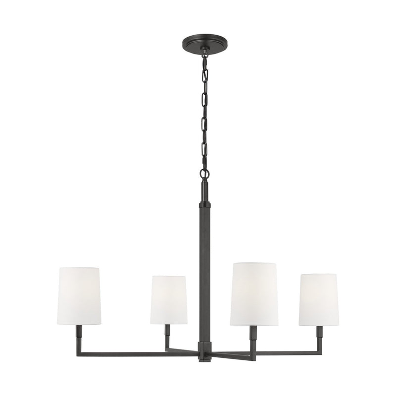Danica 4-Light Large Chandelier in Aged Iron